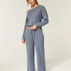 Gilly Hicks – Bequeme Baggy-Hose mit Waffelmuster