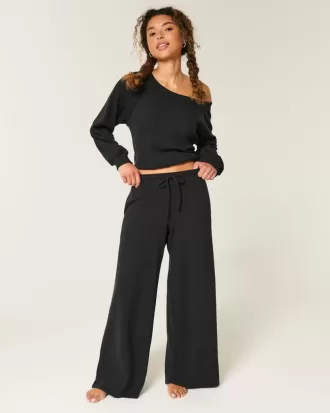 Gilly Hicks – Bequeme Baggy-Hose mit Waffelmuster