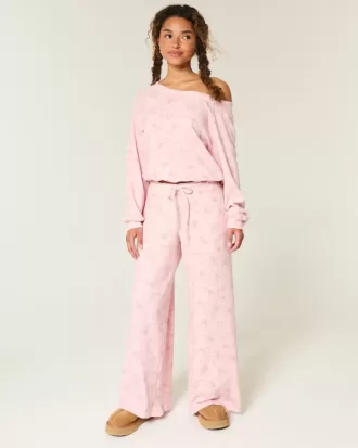 Gilly Hicks – Bequeme Baggy-Hose mit Waffelmuster