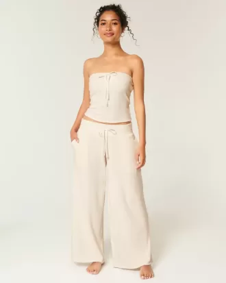 Gilly Hicks – Bequeme Baggy-Hose mit Waffelmuster