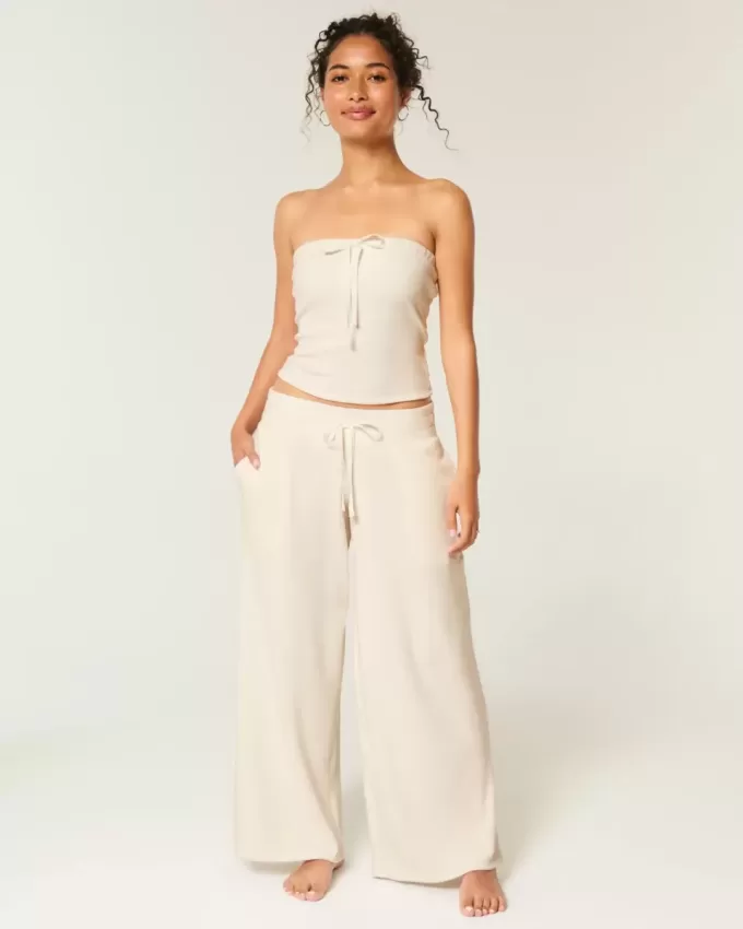 Gilly Hicks – Bequeme Baggy-Hose mit Waffelmuster Gilly Hicks – Bequeme Baggy-Hose mit Waffelmuster
