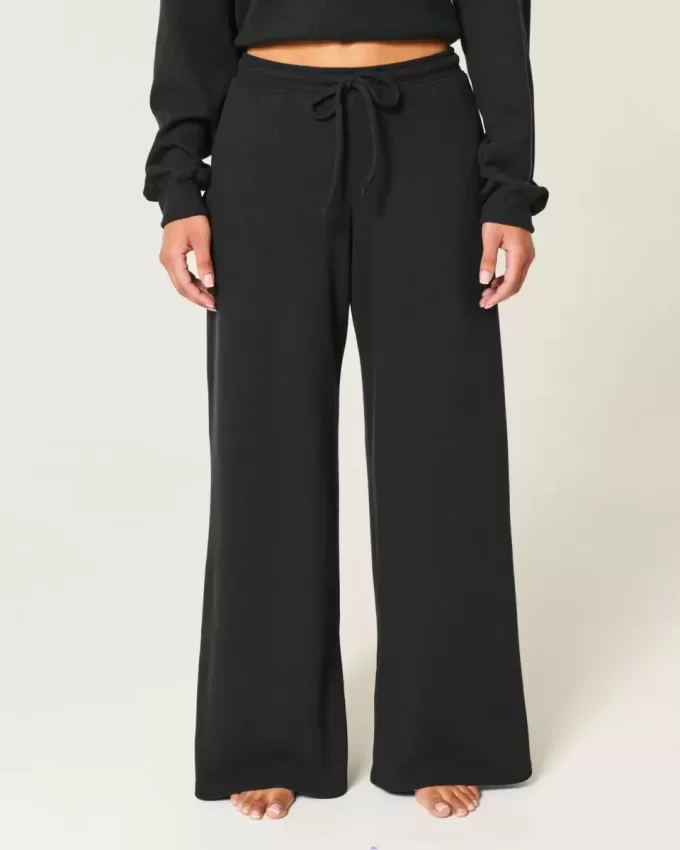 Gilly Hicks – Bequeme Baggy-Hose mit Waffelmuster