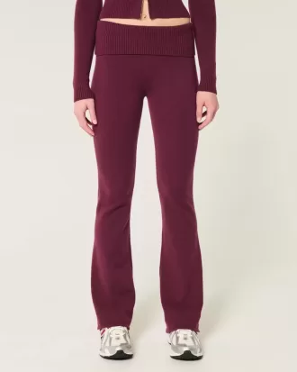 Gilly Hicks – Gemütliche Stiefelhose aus Strick mit Umschlagbund