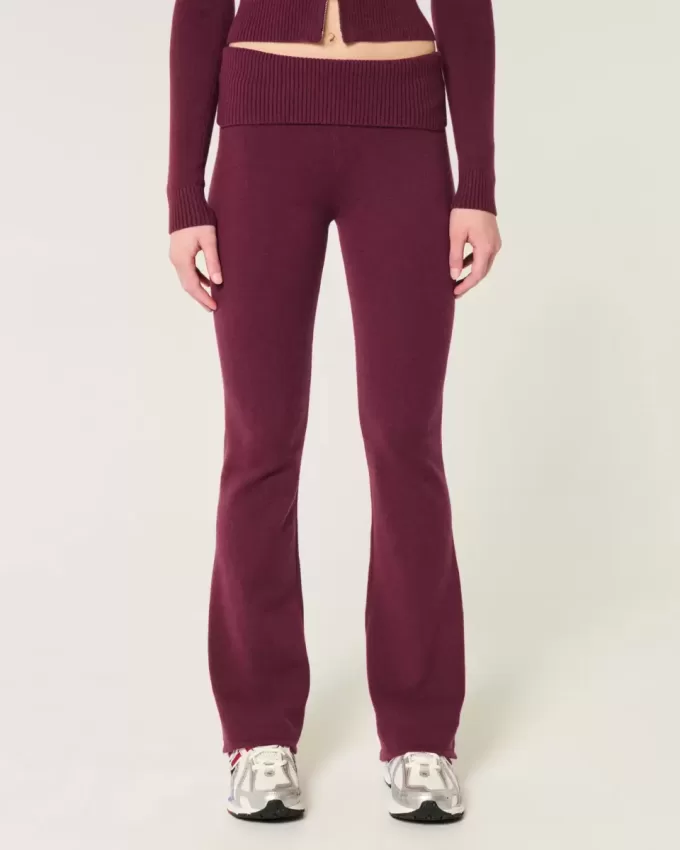 Gilly Hicks – Gemütliche Stiefelhose aus Strick mit Umschlagbund Gilly Hicks – Gemütliche Stiefelhose aus Strick mit Umschlagbund