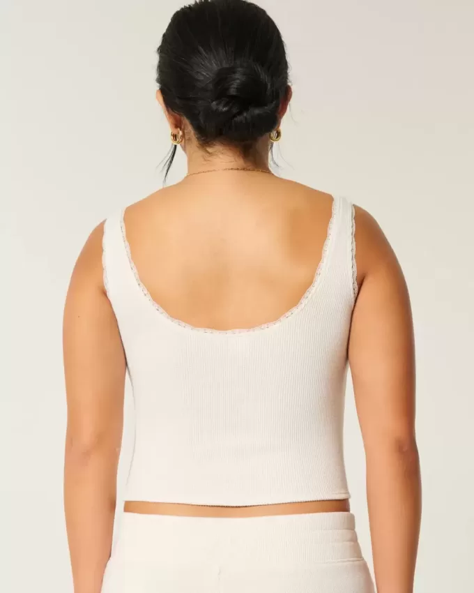 Gilly Hicks – Gemütliches Tanktop mit Waffel-Spitzenbesatz