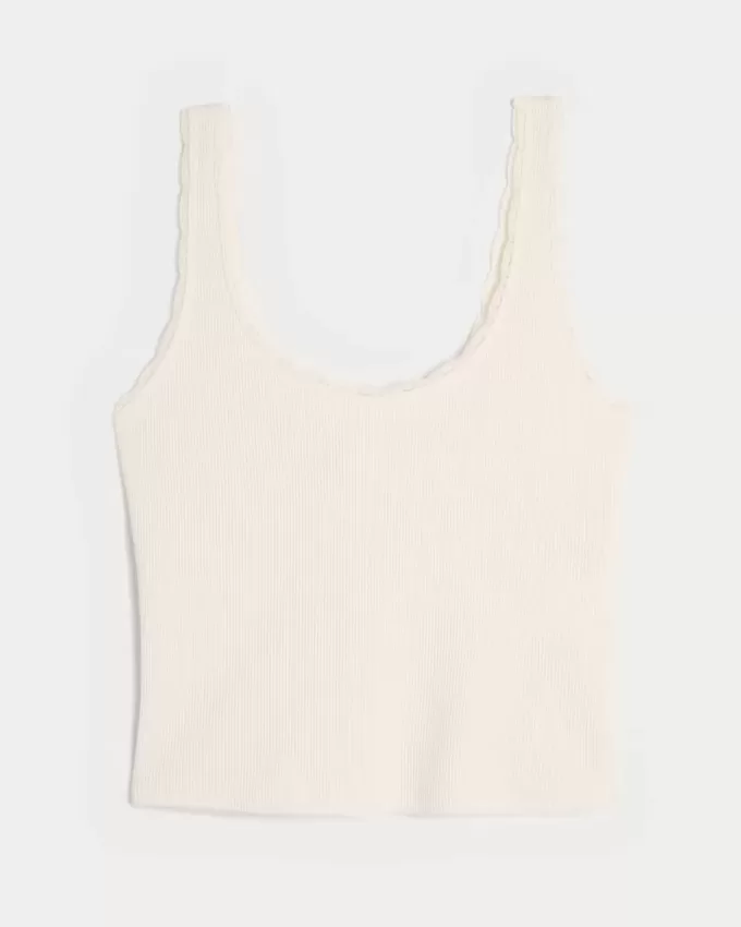 Gilly Hicks – Gemütliches Tanktop mit Waffel-Spitzenbesatz