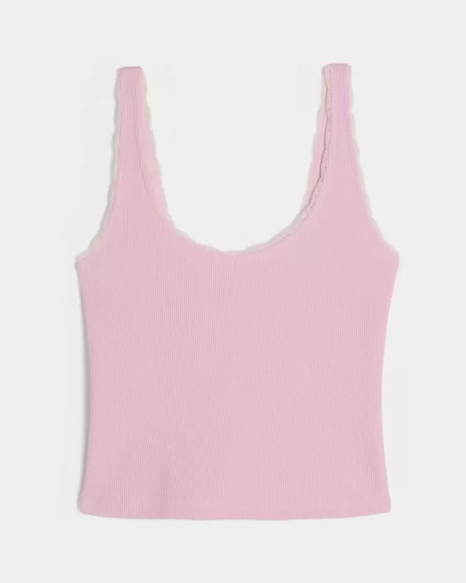 Gilly Hicks – Gemütliches Tanktop mit Waffel-Spitzenbesatz