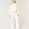 Gilly Hicks – Gerade Hose aus Strick mit Umschlagbund Gilly Hicks – Gerade Hose aus Strick mit Umschlagbund