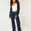 Gilly Hicks – Gerade Hose aus Strick mit Umschlagbund