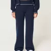 Gilly Hicks – Gerade Hose aus Strick mit Umschlagbund