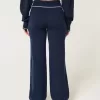 Gilly Hicks – Gerade Hose aus Strick mit Umschlagbund