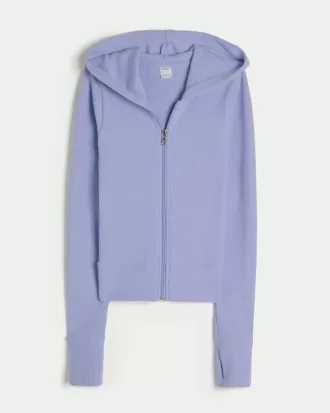 Gilly Hicks – Kapuzenjacke mit Waffelmuster und Reißverschluss