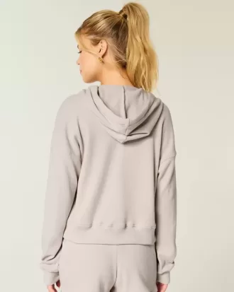Gilly Hicks – Kapuzenpullover mit Waffelmuster und Reißverschluss Gilly Hicks – Kapuzenpullover mit Waffelmuster und Reißverschluss