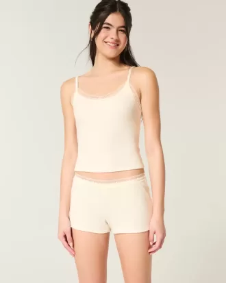 Gilly Hicks – Shortie-Shorts mit Waffelspitze
