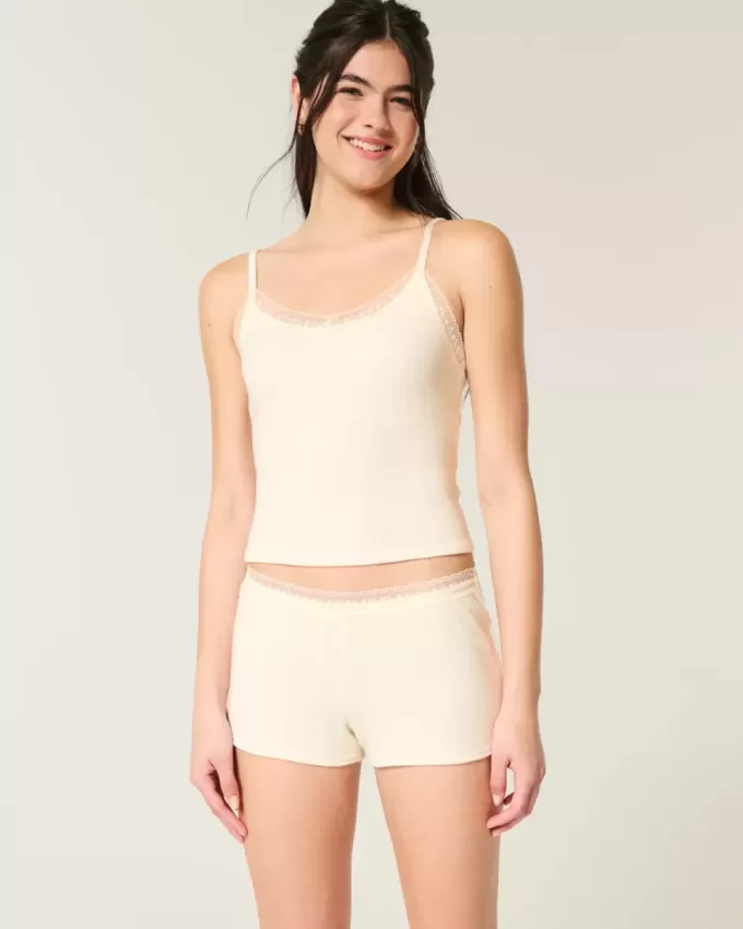 Gilly Hicks – Shortie-Shorts mit Waffelspitze Gilly Hicks – Shortie-Shorts mit Waffelspitze