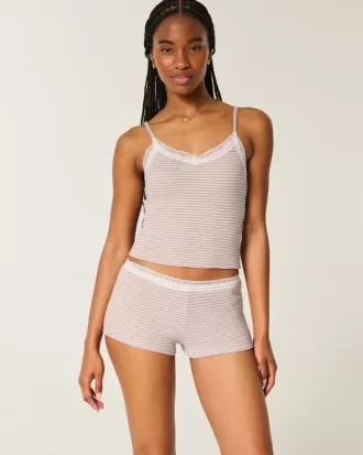 Gilly Hicks – Shortie-Shorts mit Waffelspitze