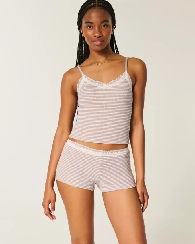 Gilly Hicks – Shortie-Shorts mit Waffelspitze