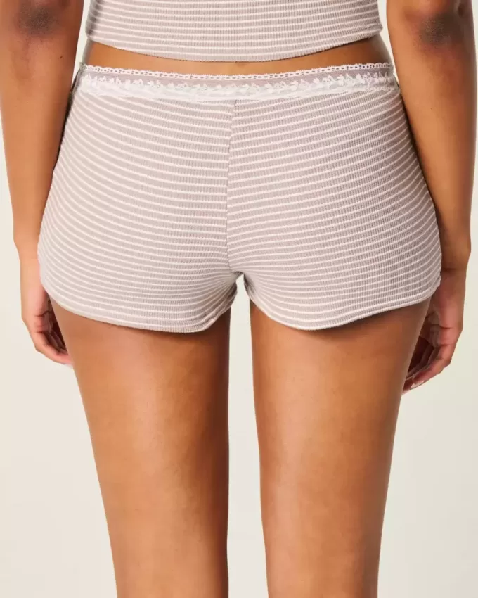 Gilly Hicks – Shortie-Shorts mit Waffelspitze