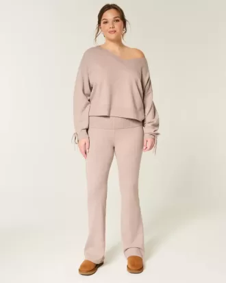 Gilly Hicks – Stiefelhose aus Strick mit Umschlagbund
