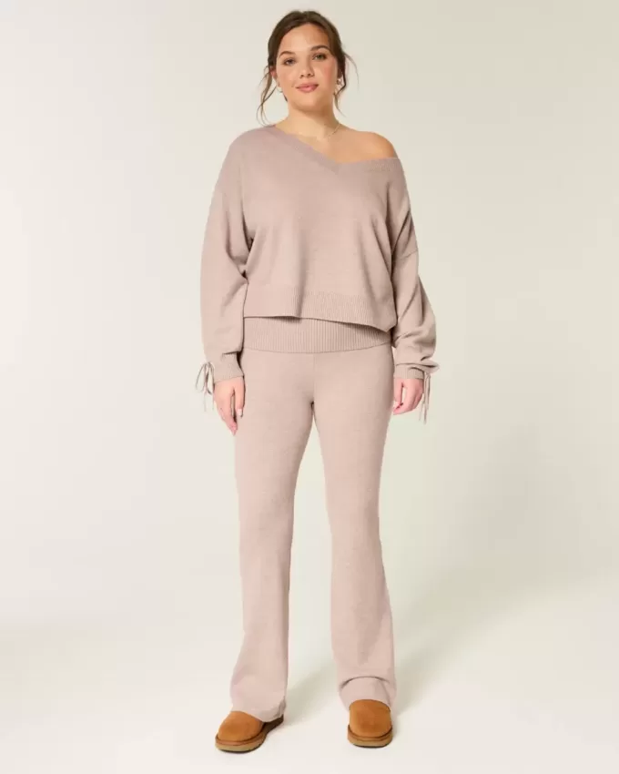 Gilly Hicks – Stiefelhose aus Strick mit Umschlagbund Gilly Hicks – Stiefelhose aus Strick mit Umschlagbund