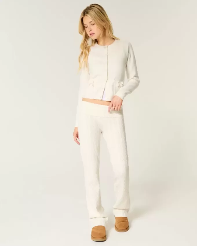 Gilly Hicks – Stiefelhose mit Zopfmuster und Umschlag Gilly Hicks – Stiefelhose mit Zopfmuster und Umschlag