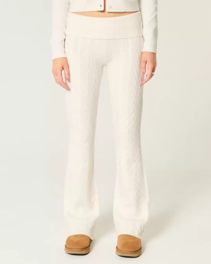 Gilly Hicks – Stiefelhose mit Zopfmuster und Umschlag Gilly Hicks – Stiefelhose mit Zopfmuster und Umschlag