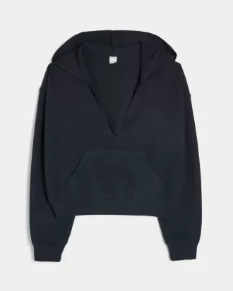 Gilly Hicks – Strick-Hoodie mit V-Ausschnitt