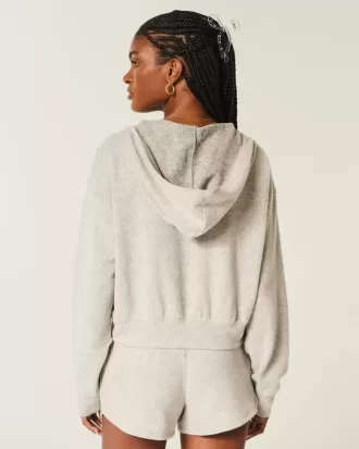 Gilly Hicks – Strick-Hoodie mit V-Ausschnitt