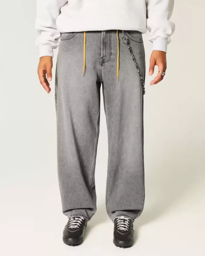 Graue Skater-Baggy-Jeans Graue Skater-Baggy-Jeans