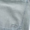 Halblange Skater-Baggy-Jeans in heller Waschung Halblange Skater-Baggy-Jeans in heller Waschung