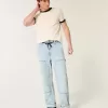 Hell gewaschene Baggy-Carpenter-Jeans Hell gewaschene Baggy-Carpenter-Jeans