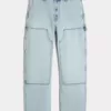 Hell gewaschene Baggy-Carpenter-Jeans Hell gewaschene Baggy-Carpenter-Jeans