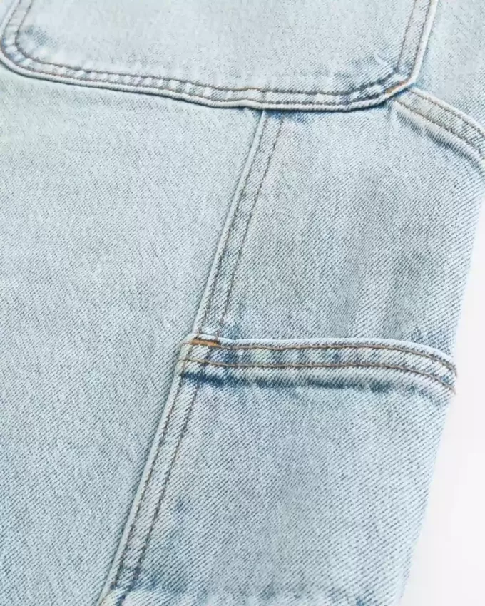 Hell gewaschene Baggy-Carpenter-Jeans Hell gewaschene Baggy-Carpenter-Jeans