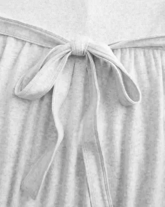 Henley-Babydoll-Oberteil mit Bindeband hinten