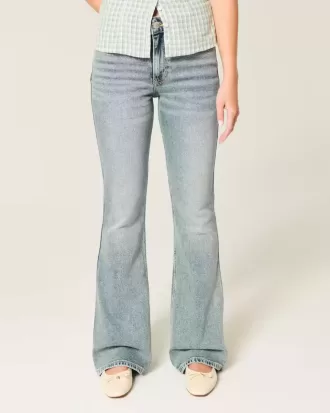 High-Rise-Flare-Jeans in mittlerer Waschung High-Rise-Flare-Jeans in mittlerer Waschung