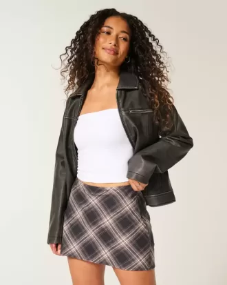 Hoch geschnittener A-Linien-Mini-Skort