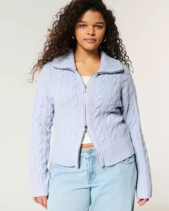Hollister – Bequemer Cloud-Pullover mit Reißverschluss