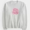 Hollister – Bequemer Pullover mit Cloud-Rose-Grafik