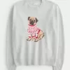 Hollister – Bequemer Pullover mit Rundhalsausschnitt und Cloud Puppy-Grafik Hollister – Bequemer Pullover mit Rundhalsausschnitt und Cloud Puppy-Grafik