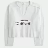 Hollister – Bequemer Pullover mit Wolkengrafik und Kerbkragen Hollister – Bequemer Pullover mit Wolkengrafik und Kerbkragen