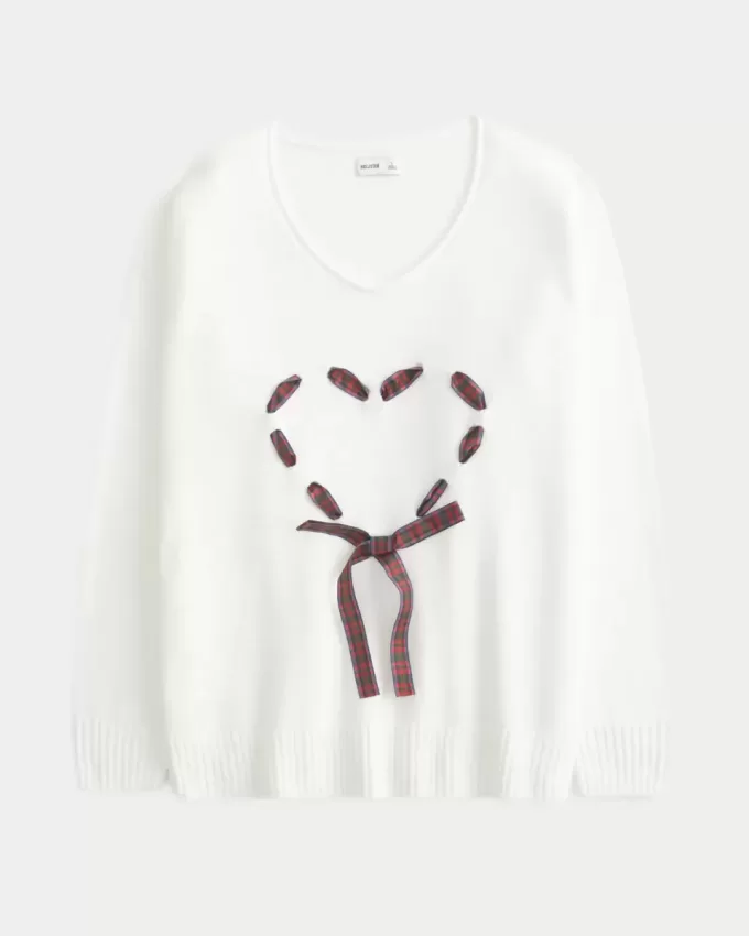 Hollister – Comfy Cloud – Oversize-Pullover mit Herzmotiv Hollister – Comfy Cloud – Oversize-Pullover mit Herzmotiv