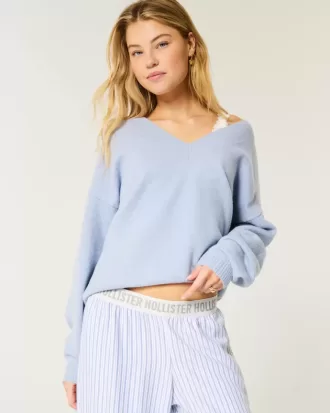 Hollister – Comfy Cloud – Oversize-Pullover mit V-Ausschnitt