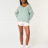 Hollister – Comfy Cloud – Oversize-Pullover mit V-Ausschnitt