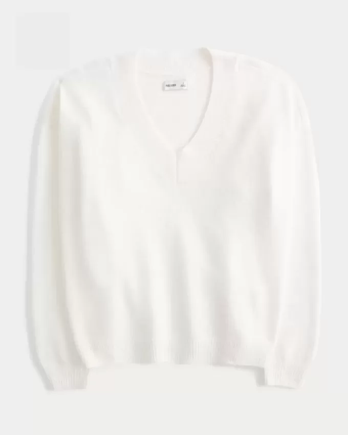 Hollister – Comfy Cloud – Oversize-Pullover mit V-Ausschnitt Hollister – Comfy Cloud – Oversize-Pullover mit V-Ausschnitt