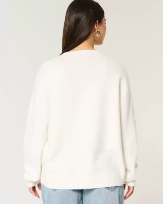 Hollister – Comfy Cloud – Rundhalspullover mit amerikanischer Flaggengrafik