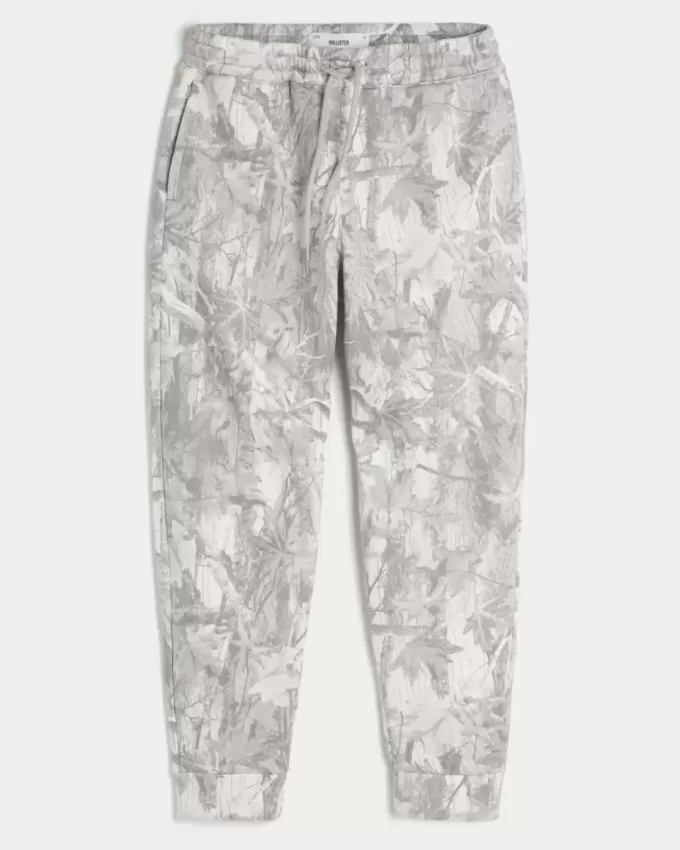 Hollister – Fleece-Jogginghose „Feel Good“ in Camouflage
