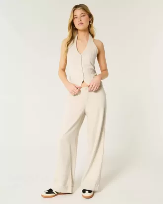 Hollister – Livvy – Hose mit niedriger Leibhöhe und weitem Bein