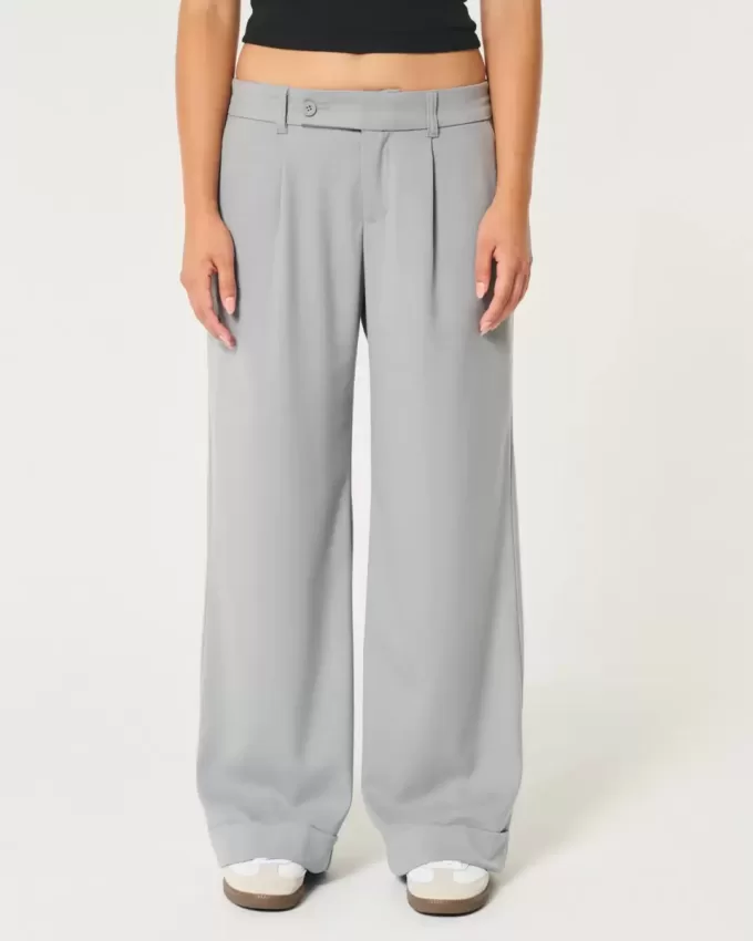 Hollister – Livvy – Hose mit niedriger Leibhöhe und weitem Bein
