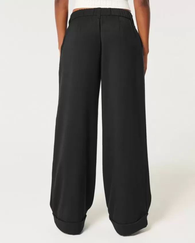 Hollister – Livvy – Hose mit niedriger Leibhöhe und weitem Bein