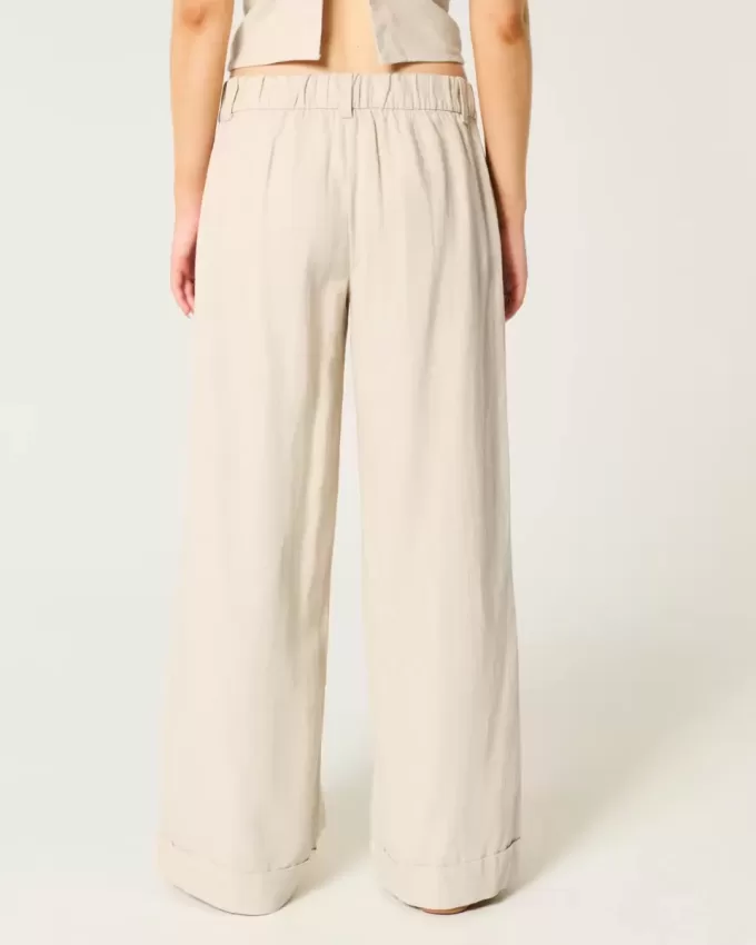 Hollister – Livvy – Hose mit niedriger Leibhöhe und weitem Bein